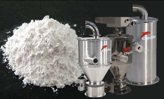 Pneumatic conveyors for chemical-pharmaceutical powders