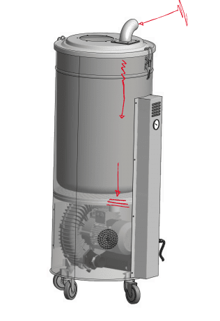 AS industrial trim extractor for offcuts and production scrap