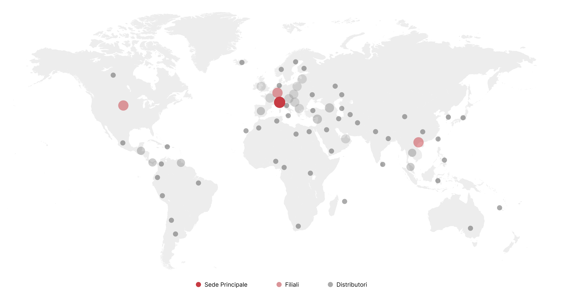 Mappa presenza internazionale