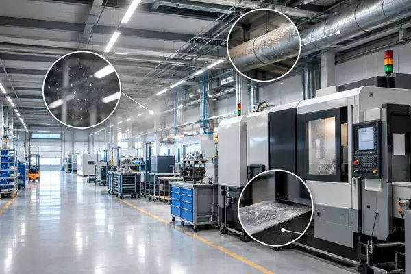 Versteckte Staubquellen in Produktionsumgebungen