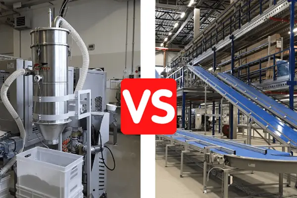 trasportatore pneumatico vs nastro trasportatore