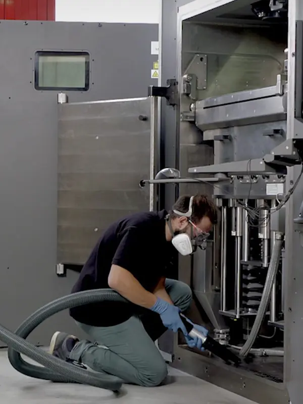 Aaspirazione polveri metalliche su stampanti 3d industriali